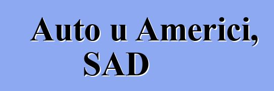 Auto u Americi, SAD