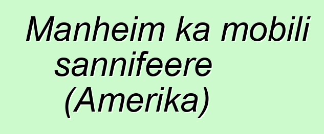 Manheim ka mobili sannifeere (Amerika)