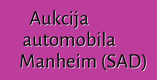 Aukcija automobila Manheim (SAD)