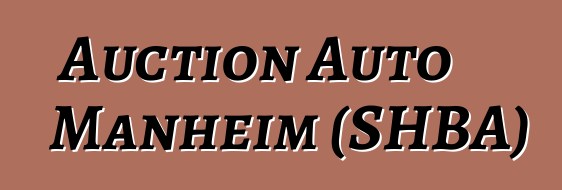 Auction Auto Manheim (SHBA)