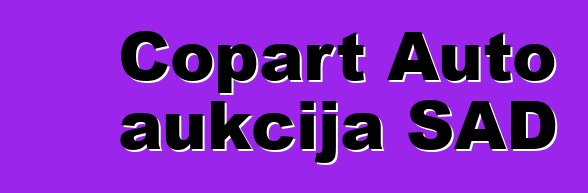 Copart Auto aukcija SAD
