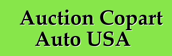 Auction Copart Auto USA