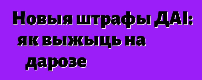 Новыя штрафы ДАІ: як выжыць на дарозе