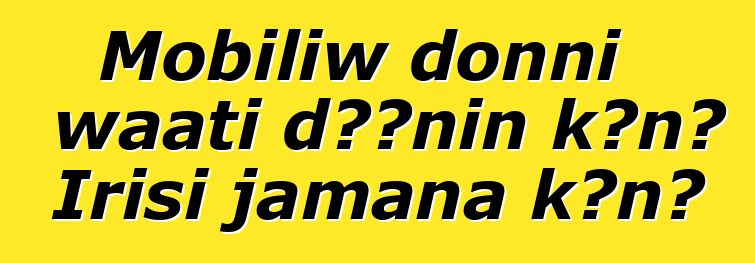 Mobiliw donni waati dɔɔnin kɔnɔ Irisi jamana kɔnɔ