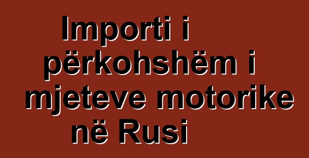 Importi i përkohshëm i mjeteve motorike në Rusi
