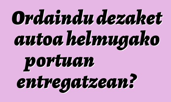Ordaindu dezaket autoa helmugako portuan entregatzean?