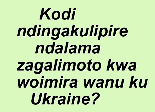 Kodi ndingakulipire ndalama zagalimoto kwa woimira wanu ku Ukraine?