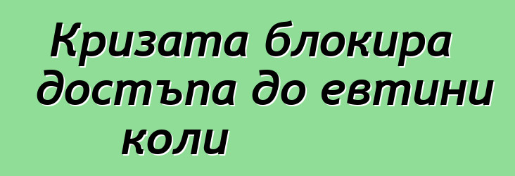 Кризата блокира достъпа до евтини коли