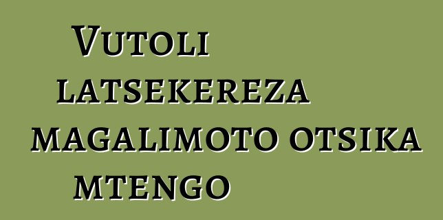 Vutoli latsekereza magalimoto otsika mtengo
