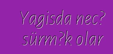 Yağışda necə sürmək olar