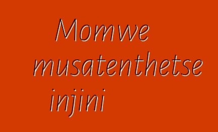 Momwe musatenthetse injini