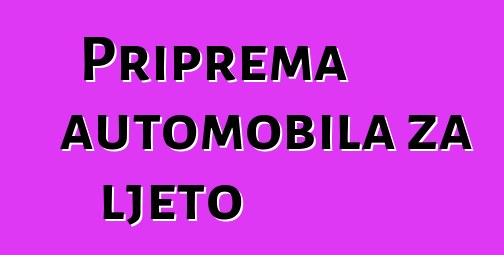 Priprema automobila za ljeto