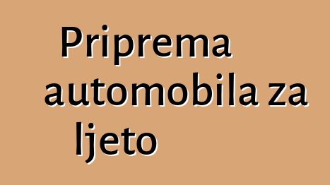 Priprema automobila za ljeto