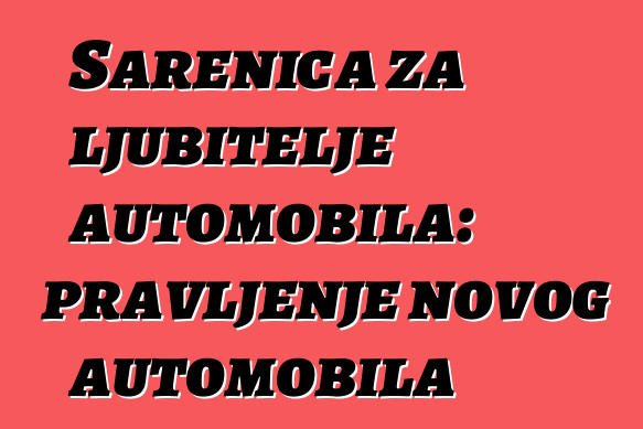 Šarenica za ljubitelje automobila: pravljenje novog automobila