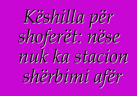 Këshilla për shoferët: nëse nuk ka stacion shërbimi afër