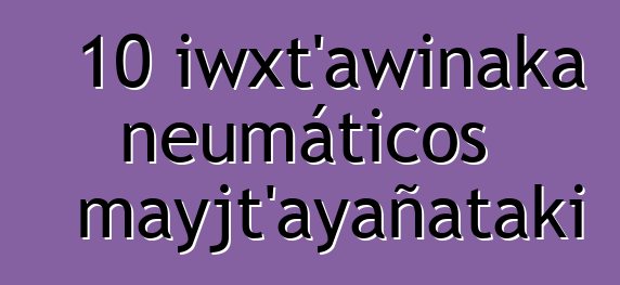 10 iwxt’awinaka neumáticos mayjt’ayañataki