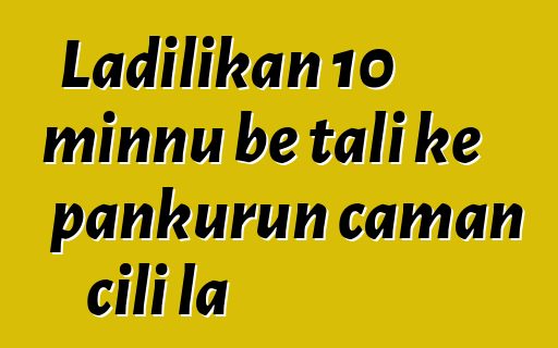 Ladilikan 10 minnu bɛ tali kɛ pankurun caman cili la