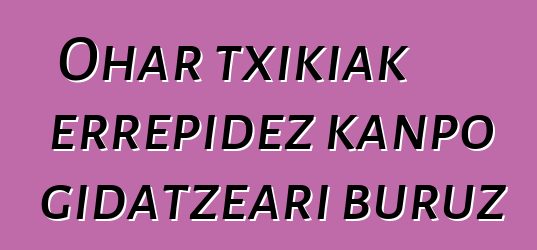 Ohar txikiak errepidez kanpo gidatzeari buruz