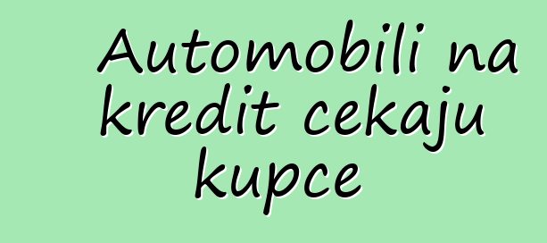 Automobili na kredit čekaju kupce