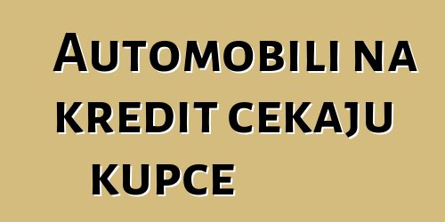 Automobili na kredit čekaju kupce